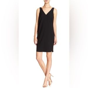 Banana Republic Sleeveless V-Neck Shift Dress - Black - Size 8